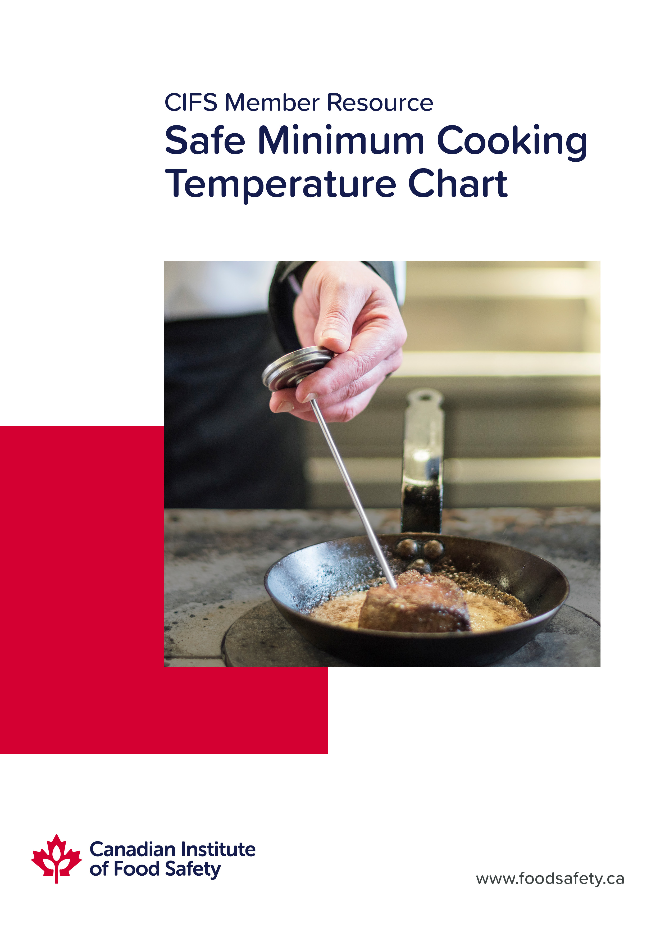 Safe minimum cooking temperature chart